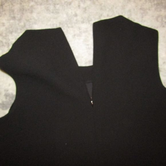 NA Carmen Marc Valvo Black Side Eyelet Shrunken Sleeveless Dress Top Sz S - Picture 8 of 9
